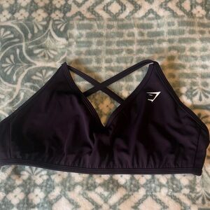 Gymshark Back Gains Sports Bra Plum Brown Est. Size Medium